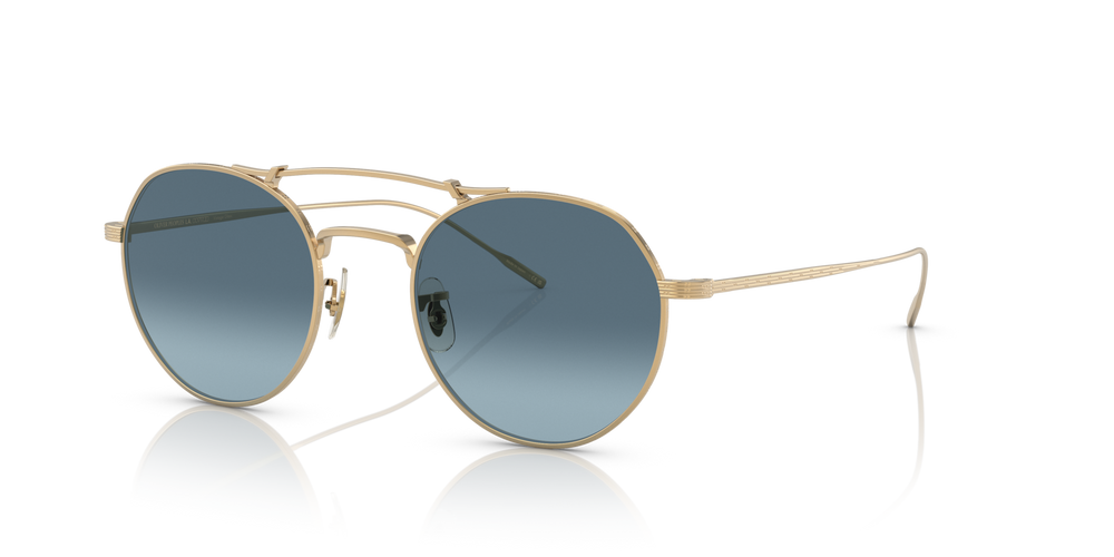 Oliver Peoples Reymont with Gold frame and Blue lenses - image 3