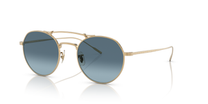 Oliver Peoples Reymont avec une monture Or et des verres Bleu - L'image 1