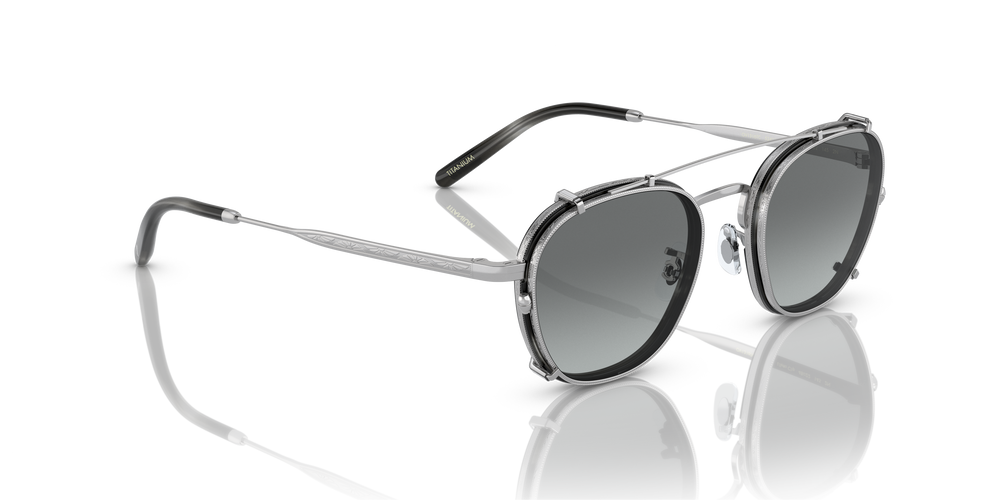 Oliver Peoples Lilletto Clip with Silver frame and Grey lenses - Image 4
