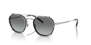 Oliver Peoples Lilletto Clip with Silver frame and Grey lenses - Image 2