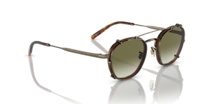 Oliver Peoples Lilletto with Antique Gold/Vintage LBR frame and Green lenses - Image 3