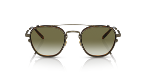 Oliver Peoples Lilletto with Antique Gold/Vintage LBR frame and Green lenses - Image 2