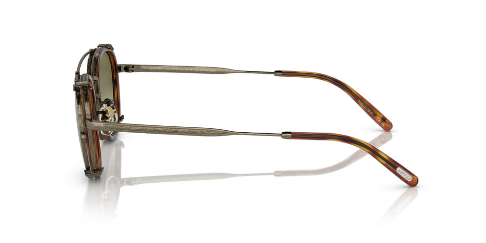 Oliver Peoples Lilletto with Antique Gold/Vintage LBR frame and Green lenses - Image 4