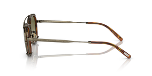 Oliver Peoples Lilletto with Antique Gold/Vintage LBR frame and Green lenses - Image 4