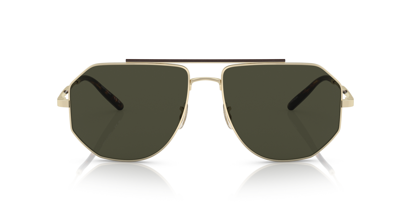 Oliver Peoples Moraldo with Gold frame and Green lenses - Image Material