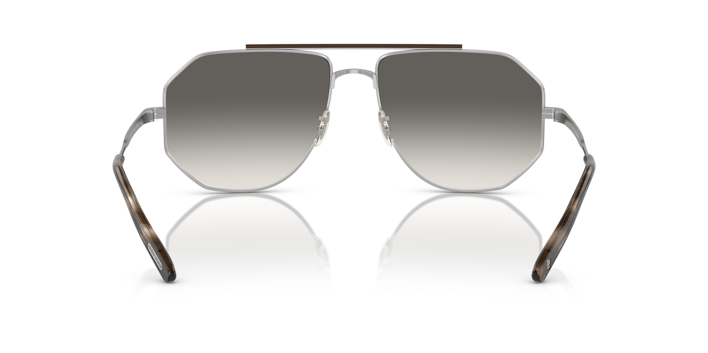 Oliver Peoples Moraldo con montatura Argento e lenti  Grigio - Immagine Naselli