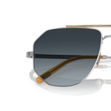 Oliver Peoples Moraldo with Silver frame and Blue lenses - Variant