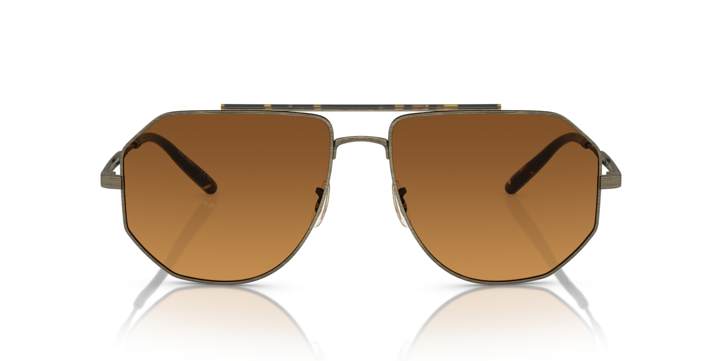 Oliver Peoples Moraldo with Antique Gold frame and Brown lenses - Image Material