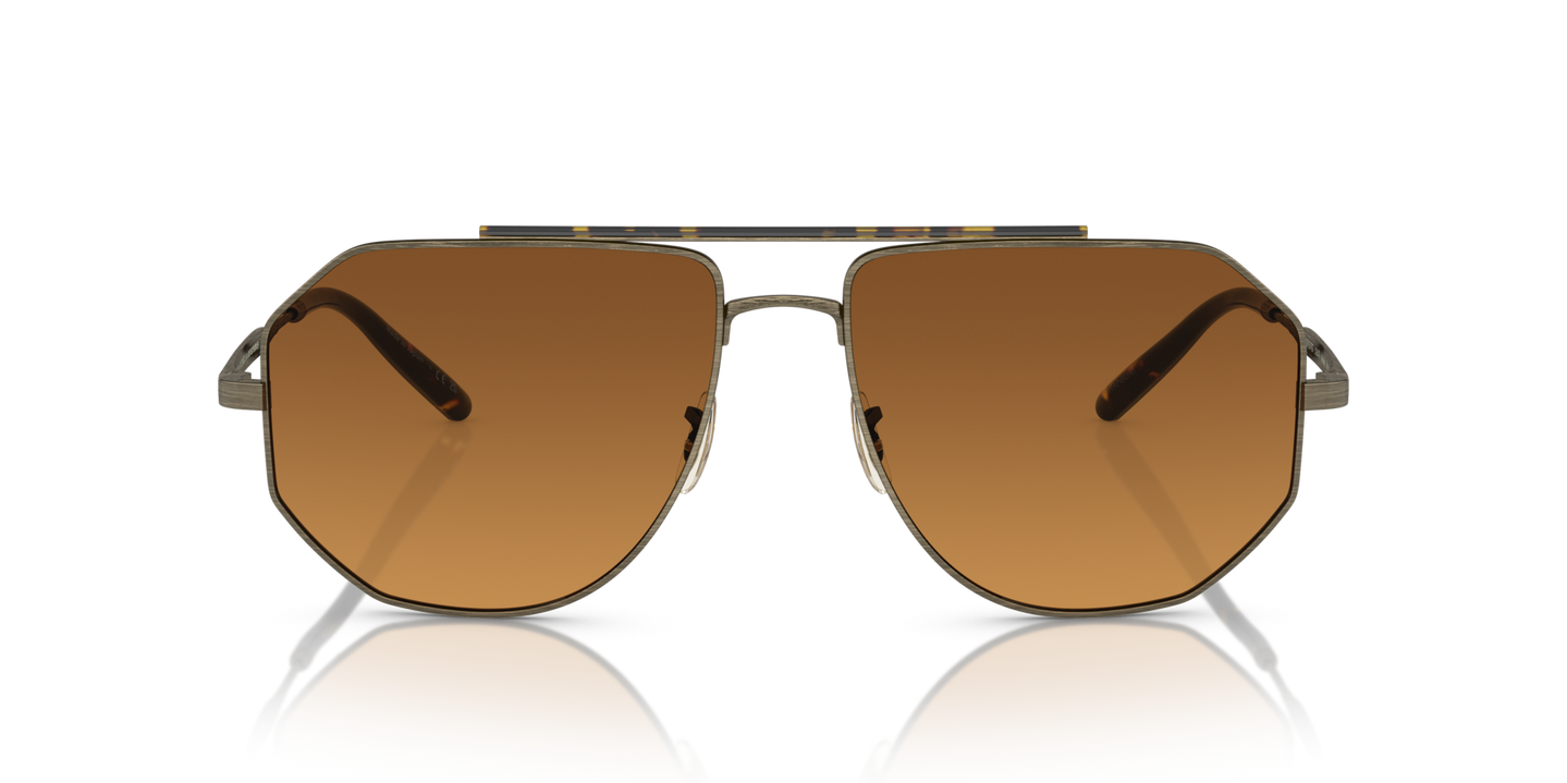 Oliver Peoples Moraldo con montatura Oro Antico e lenti  Marrone - Immagine Materiale