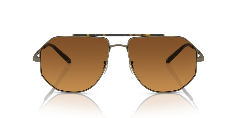 Oliver Peoples Moraldo con montatura Oro Antico e lenti  Marrone - immagine 2