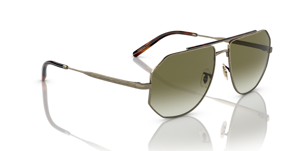 Oliver Peoples Moraldo con montatura Oro Antico e lenti  Verde - L'immagine 3
