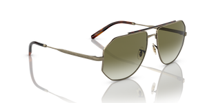 Oliver Peoples Moraldo con montatura Oro Antico e lenti  Verde - L'immagine 3