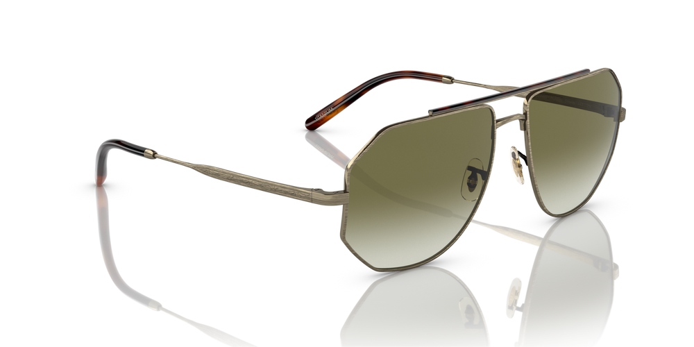 Oliver Peoples Moraldo con montura Oro Envejecido y lentes Verde - imagen 3