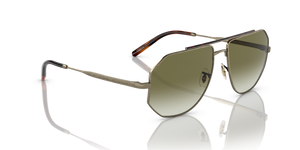 Oliver Peoples Moraldo con montura Oro Envejecido y lentes Verde - imagen 3