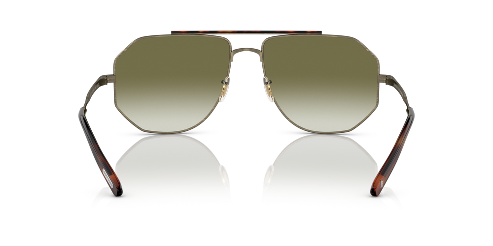 Oliver Peoples Moraldo con montura Oro Envejecido y lentes Verde - imagen 5
