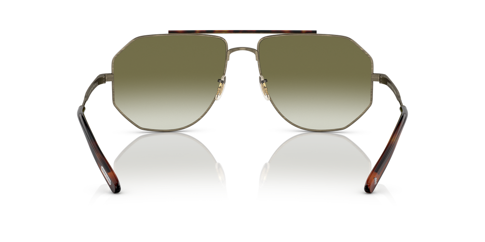 Oliver Peoples Moraldo con montatura Oro Antico e lenti  Verde - L'immagine 5