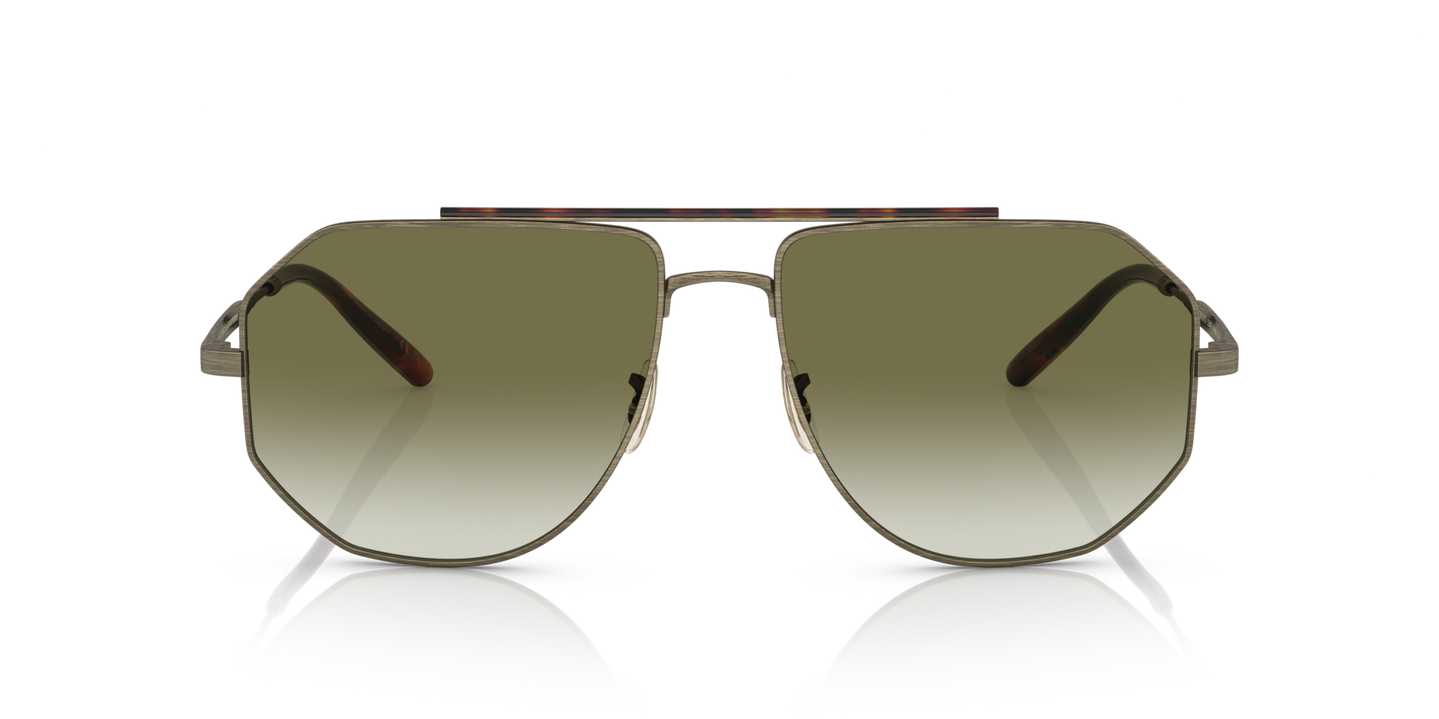 Oliver Peoples Moraldo con montatura Oro Antico e lenti  Verde - Immagine Materiale