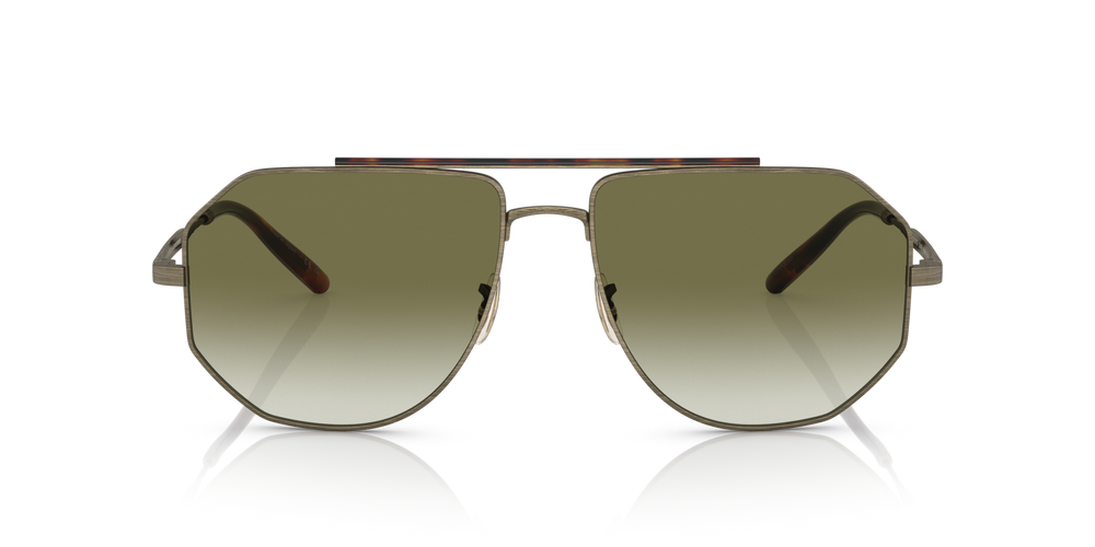 Oliver Peoples Moraldo con montura Oro Envejecido y lentes Verde - imagen 2