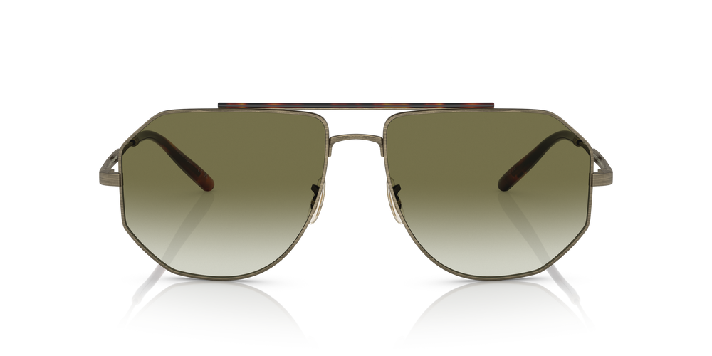 Oliver Peoples Moraldo con montatura Oro Antico e lenti  Verde - L'immagine 2