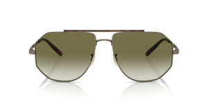 Oliver Peoples Moraldo con montatura Oro Antico e lenti  Verde - L'immagine 2
