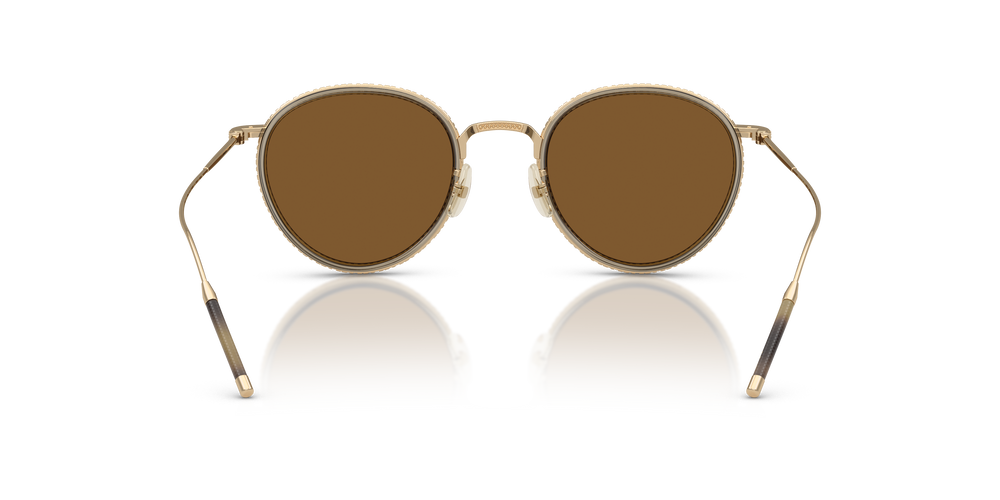 Oliver Peoples TK-8 Sun Gold Plated avec une monture Plaqué or 18k et des verres Brun - L'image 5