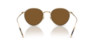Oliver Peoples TK-8 Sun Gold Plated avec une monture Plaqué or 18k et des verres Brun - L'image 5