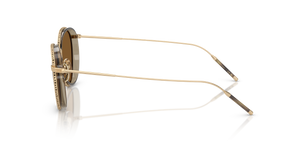 Sie Oliver Peoples TK-8 Sun Gold Plated mit 18k Gold Plated Gestell und Braun Gläsern - Das Bild 4