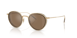 Oliver Peoples TK-8 Sun Gold Plated with 18k Gold Plated frame and Brown lenses - image 1