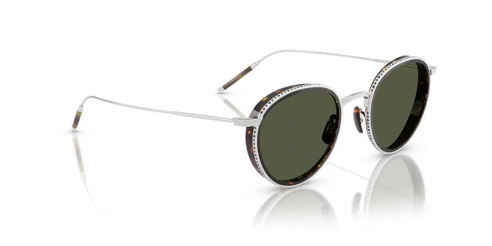 Oliver Peoples TK-8 Sun Gold Plated with 18k White Gold Plated frame and Green lenses - image 3