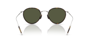 Oliver Peoples TK-8 Sun Gold Plated avec une monture Plaqué or blanc 18k et des verres Vert - L'image 5