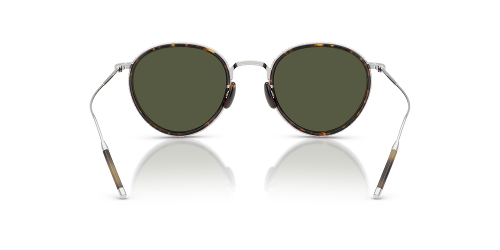 Oliver Peoples TK-8 Sun Gold Plated with 18k White Gold Plated frame and Green lenses - image 5