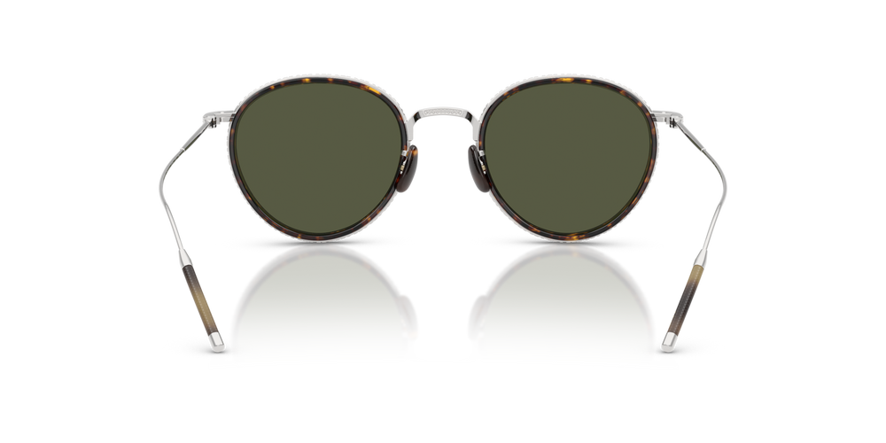 Oliver Peoples TK-8 Sun Gold Plated with 18k White Gold Plated frame and Green lenses - image 5