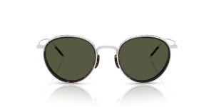 Oliver Peoples TK-8 Sun Gold Plated with 18k White Gold Plated frame and Green lenses - image 2
