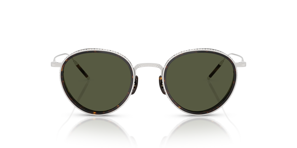 Oliver Peoples TK-8 Sun Gold Plated con montura 18k White Gold Plated y lentes Verde - El 2