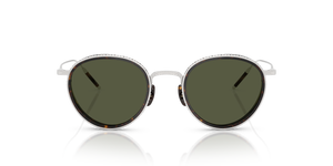Oliver Peoples TK-8 Sun Gold Plated avec une monture Plaqué or blanc 18k et des verres Vert - L'image 2