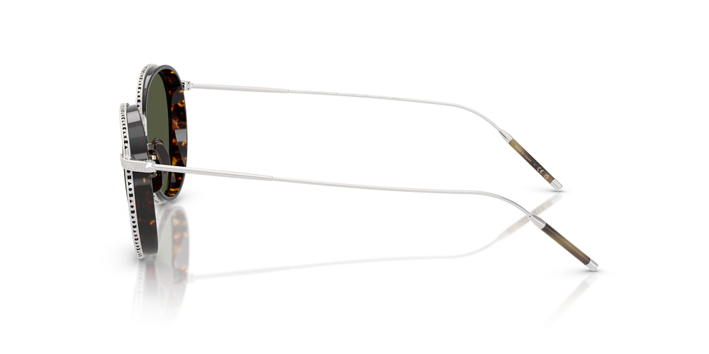 Oliver Peoples TK-8 Sun Gold Plated con montura 18k White Gold Plated y lentes Verde - El 4