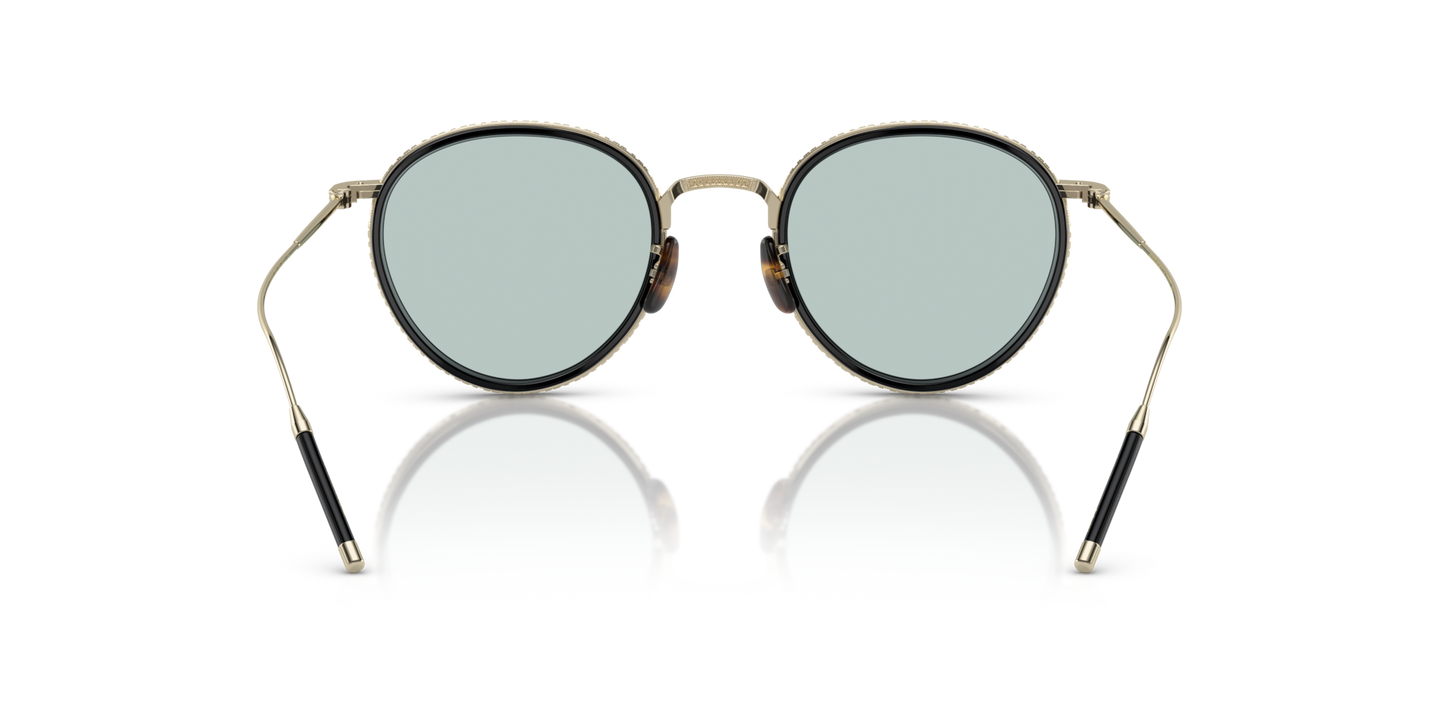 Oliver Peoples TK-8 mit Gold/Schwarz Gestell - Bild Stegplättchen