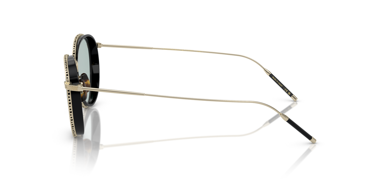 Oliver Peoples TK-8 mit Gold/Schwarz Gestell - Bild Augenrand