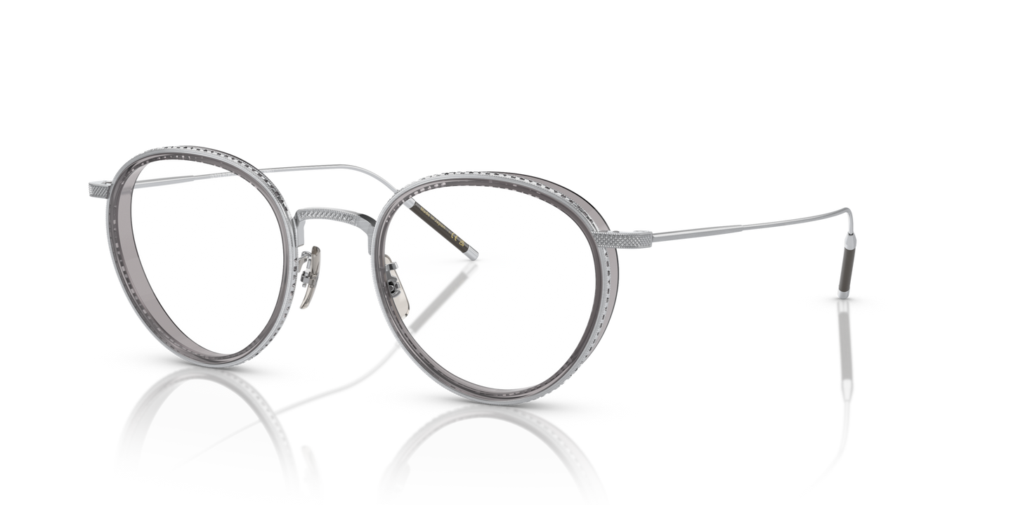 Oliver Peoples TK-8 avec monture Silver/Workman Grey - Image Embouts de branche