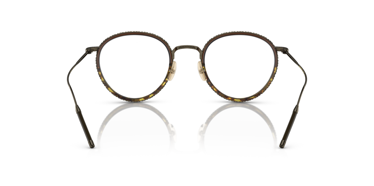Oliver Peoples TK-8 with Antique Gold/Espresso/382 Gradient frame - Image Nosepads