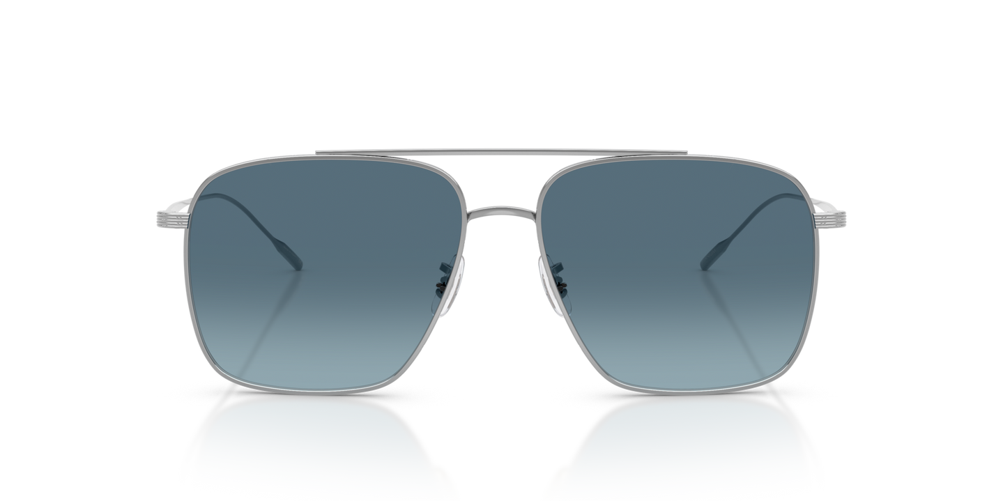 Oliver Peoples Dresner with Silver frame and Blue lenses - Image Material