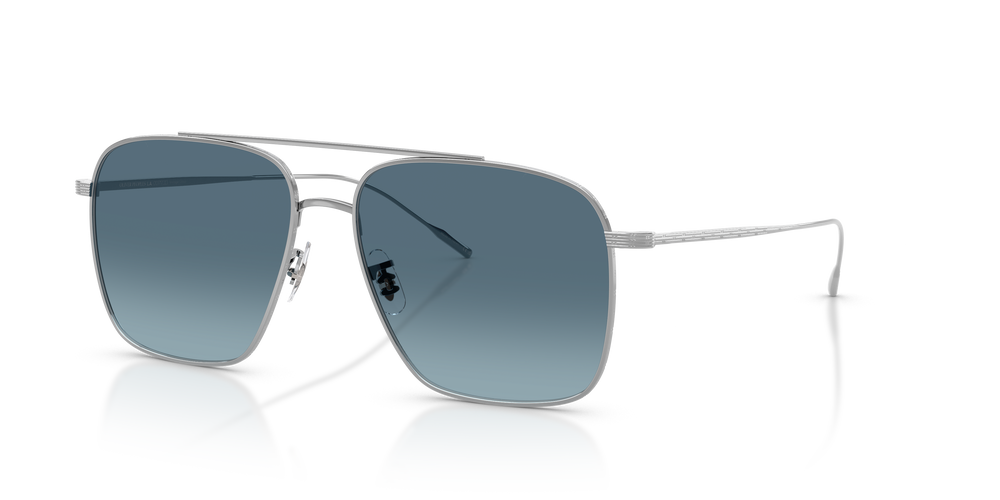 Oliver Peoples Dresner with Silver frame and Blue lenses - Image 4