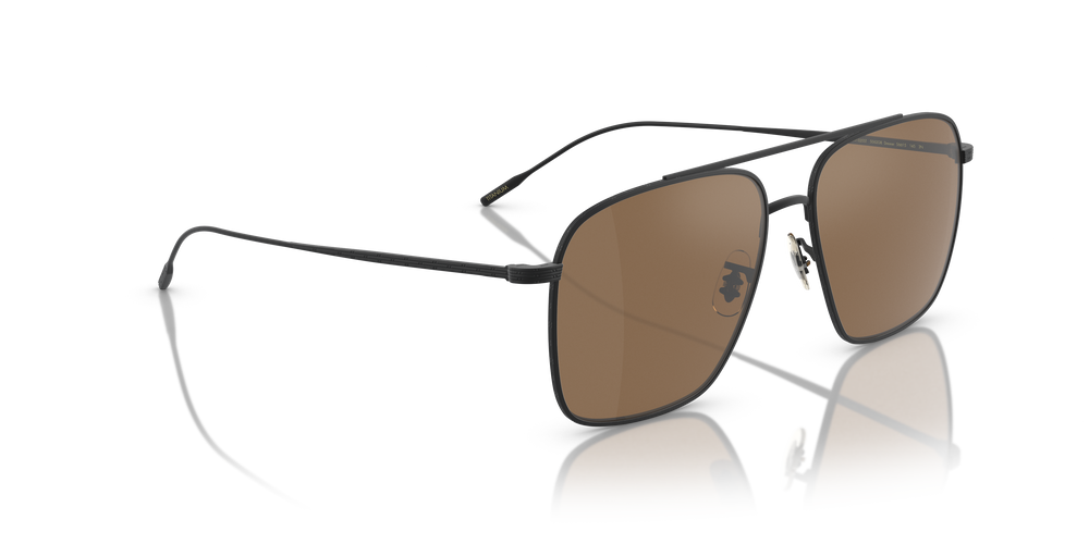 Oliver Peoples Dresner avec une monture Noir mat et des verres Brun - L'image 3