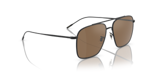 Oliver Peoples Dresner avec une monture Noir mat et des verres Brun - L'image 3