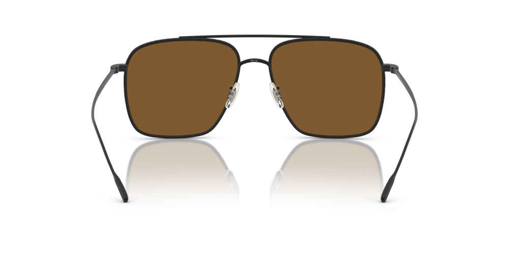 Oliver Peoples Dresner with Matte Black frame and Cognac Mirror