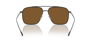 Oliver Peoples Dresner avec une monture Noir mat et des verres Brun - L'image 5