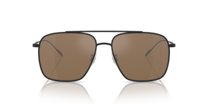 Oliver Peoples Dresner avec une monture Noir mat et des verres Brun - L'image 2