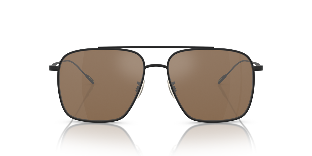 Oliver Peoples Dresner avec une monture Noir mat et des verres Brun - L'image 2