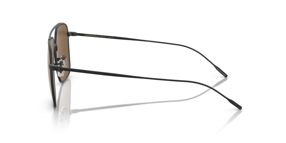 Oliver Peoples Dresner avec une monture Noir mat et des verres Brun - L'image 4