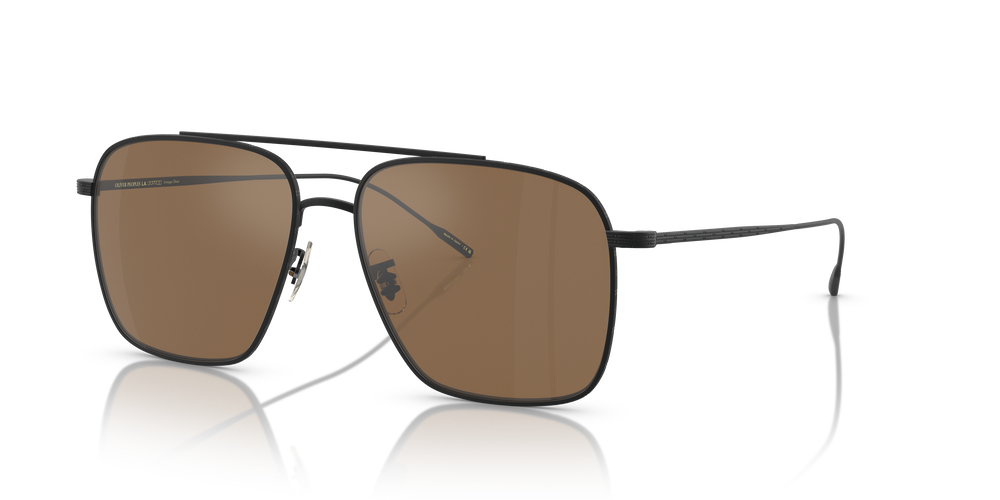 Oliver Peoples TK-3 with Brushed Gold frame and True Brown lenses